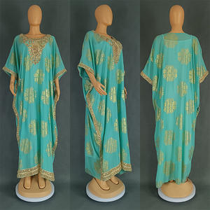 Vestido de Moda Tallas Grandes, Estampado en Caliente, Chifón, Túnica Musulmana para Mujer, Estilo Dubai, Medio Oriente - Product Image 3