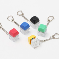 Professional Factory Custom Fidget Keychain Mechanical Keycap Clicker Single Switch Decompression Toy Custom Logo Color Pattern