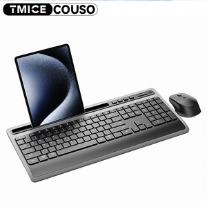 Teclado ergonómico inalámbrico personalizado de Alemania, Francia y España para oficina, teclado y ratón multimedia con ranura - Product Image 1