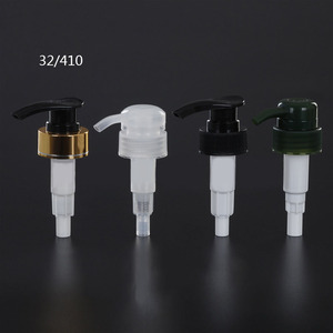 double neck cream black foam airless plastic cap with aluminum curved dispensing pump bill bottle cover caps