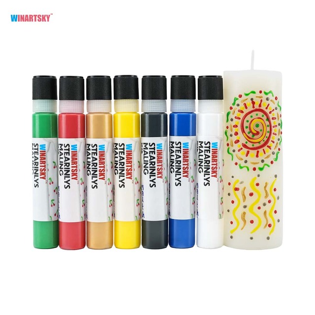 Hot Sale Handicraft Art Water Color Paints Children Rainbow Candle Pens & Liners Set Wax Pens for DIY Painting