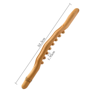 Rodillo de madera para raspar Guasha, masajeador corporal, Spa, paleta linfática para relajación muscular, herramienta de masaje para aplicación en la cabeza - Product Image 2