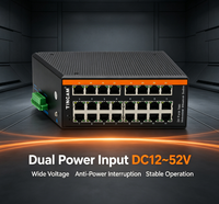 Switch Ethernet Industrial de 24 Puertos 10/100Mbps Fast Ethernet, Amplio Rango de Temperatura -40°C ℃ ~80 ℃   Conmutador de Red
