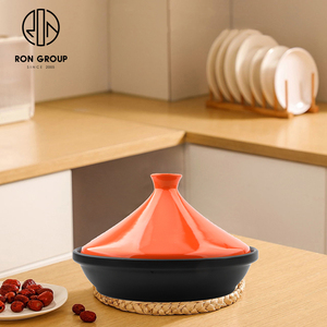 Marmite en argile de Style asiatique Offre Spéciale 2L Tagine Casserole en céramique Terre cuite Restaurant écologique de qualité alimentaire - Product Image 5