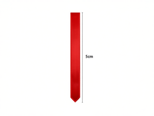 Ruban satiné rouge brillant de 5 cm pour emballage cadeau - Product Image 1