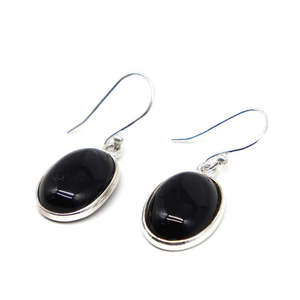 Boucles d'oreilles pendantes en argent sterling 925 avec pierre précieuse onyx noir, bijoux élégants pour femmes, pour mariages, fêtes, cadeaux et usage quotidien - Product Image 5