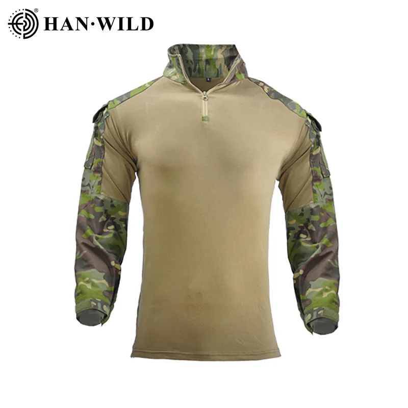 HAN WILD G3 frog suit long-sleeved combat suit camouflage training top Men's tactical T-shirt