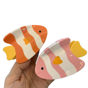 Pinces à cheveux mignonnes et colorées en acétate, style européen et américain, motif poisson de dessin animé, pour filles, usage quotidien, accessoires capillaires, pinces à mâchoires animales - Product Image 1