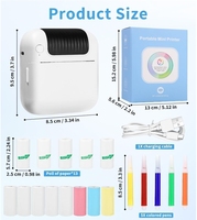 Impresora Térmica Portátil de 58 mm, Máquina de Recibos y Facturas con Batería de Gran Capacidad para Puntos de Venta en Exteriores