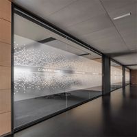 Vinilos Adhesivos Esmerilados Estáticos Resistentes al Agua para Ventanas de Oficina, Colores Brillantes para Logotipos en la Línea de Cintura de Puertas de Empresas
