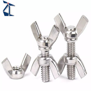 Profissional M4 M6 M8 18-8 parafusos de aço inoxidável afiada asa borboleta asa com porca asa - Product Image 4