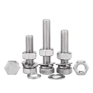 304 Stainless Steel Hex <b>Bolt</b> Nut Washer Set M5 M6 M8 M10 Grade 8.8 Construction Use - Product Image 4