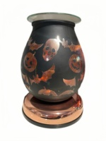 Brûleur de cire électrique en métal et verre pour Halloween, diffuseur d'aromathérapie de table, écologique, tension universelle pour usage domestique et hôtelier 1