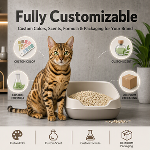Arena Inteligente <span class=keywords><strong>para</strong></span> Gatos con Envío Directo OEM, Grado Alimenticio, a Base de Plantas, Aglutinación en 3 Segundos, Control de Olores, Absorción Instantánea, Bajo Contenido de Polvo, Desechable por el Inodoro - Product Image 1