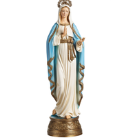 Statue de jardin en résine religieuse catholique de la Statue de la Vierge Marie pour les décorations de cour de porche extérieur