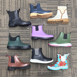 Bottes de pluie Chelsea imperméables à la semelle EVA pour femme Chaussures de jardin à la <span class=keywords><strong>cheville</strong></span> avec semelle extérieure en caoutchouc léger pour l'hiver et l'été - Product Image 5