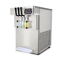 Mesin Es Krim Mini Otomatis Komersial Bersertifikasi ETL CE, Silinder Stainless Steel 1.8L, Buatan Es Krim Buah dalam 4 Menit