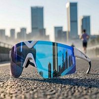 Lunettes de cyclisme polarisées personnalisées TR90 demi-cadre protection UV400 photochromiques légères pour le sport et la course à pied