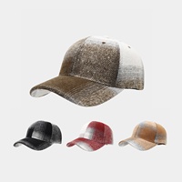 Gorra de Béisbol con Diseño de Cuadros Degradados Única para Otoño/Invierno, Unisex, Casual, para Exteriores, Protección Solar, a la Moda, Estilo Urbano
