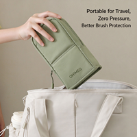 Sac vertical pour pinceaux de maquillage, grande capacité, plus de 30 emplacements, organisateur avec boucles élastiques et fermeture magnétique, logo personnalisé