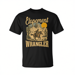 T-shirt à manches courtes pour adulte, unisexe, col rond, impression sérigraphique, Elopement Adventure Wedding Celebration - Product Image 2