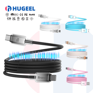 100W Cáp Từ Tính Silicone Đa-Màu Sắc <span class=keywords><strong>USB</strong></span> C Để C Cáp Dữ Liệu Nhanh Chóng Sạc Dây Cho Điện Thoại Thông Minh Máy Tính Bảng Máy Tính Xách Tay Văn Phòng Du Lịch - Product Image 1