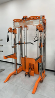 Máquina Comercial Multifuncional para Gimnasio: Combo de Remo Bajo y Crossover con Cable, Ajustable, Duradera, con Rack de Potencia y Contrapeso de Acero