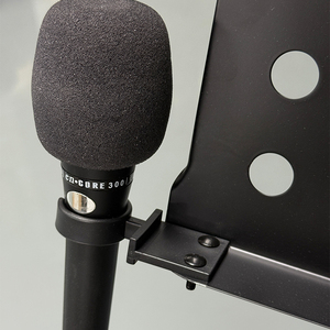Meilleures ventes - Support de partitions professionnel en métal robuste, non pliable, réglable en hauteur, avec deux supports pour microphones - Product Image 4