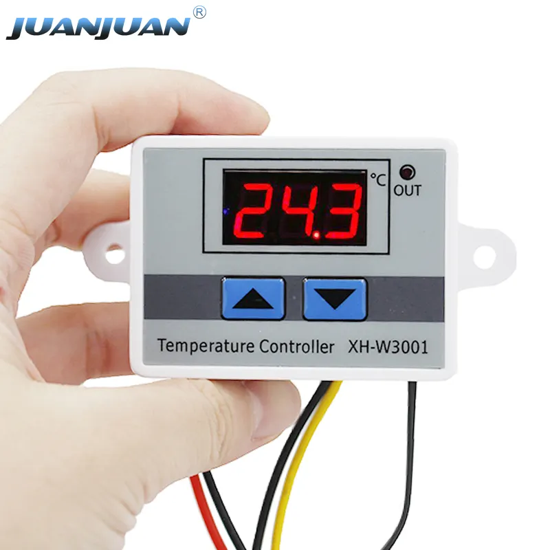 Controlador de temperatura digital lcd XH-W3001, regulador térmico termostato 220v 10a com sensor ntc