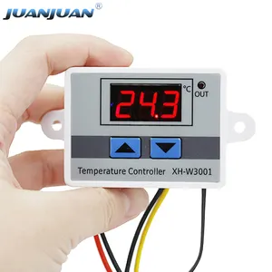 dijital termostat regülatörü 10a Suppliers-XH-W3001 LCD dijital sıcaklık kontrol cihazı termal regülatörü termostat 220V 10A NTC sensörü ile