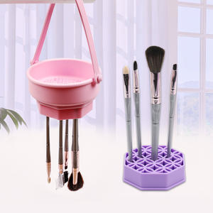 Silicone Washing Bowl Makeup Brush Cleaning <b>Box</b> <b>Make</b>-<b>up</b> Egg Drying Tool Set Powder Puff Washer Sponge <b>Storage</b> Artifact - Product Image 5