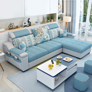 Barato <span class=keywords><strong>3</strong></span> plazas sofá conjunto muebles sala de estar pequeño apartamento simple moderno nórdico alquiler casa economía apartamento hogar sofá - Product Image 5