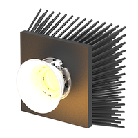 Personnalisé Led Haute Puissance Cob Led Lumière Ronde Amplificateur Dissipateur de Chaleur Cob Led Élèvent Lumière Dissipateur Thermique Aluminium Cxb3590 95 pour Led Noir 100w