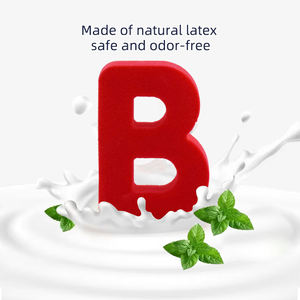 Ensemble de 26 pièces en Latex naturel lettres majuscules enfants jouet éducatif pour début Alphabet orthographe Puzzle bébé Alphabet jouets - Product Image 5