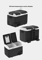 Glacières électriques à double zone d'usine, mini-réfrigérateur de camping, DC AC 12v, batterie amovible, réfrigérateurs de voiture avec batterie externe