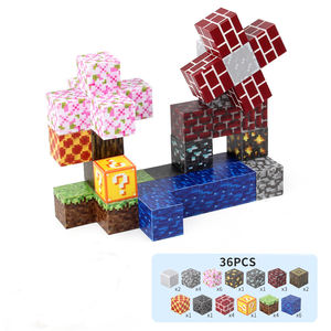 Nouveau bloc d'assemblage magnétique personnalisé My World bloc de construction magnétique jouet éducatif pour enfants <span class=keywords><strong>maison</strong></span> de Village créative - Product Image 1