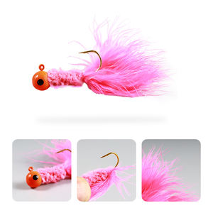Ganchos <span class=keywords><strong>de</strong></span> pesca con mosca marabou chenille, anzuelos <span class=keywords><strong>de</strong></span> pluma para pesca en hielo, crappie, cabeza <span class=keywords><strong>de</strong></span> cola <span class=keywords><strong>de</strong></span> <span class=keywords><strong>gallo</strong></span>, 0,9g, 1,75g, 3,5g - Product Image 5