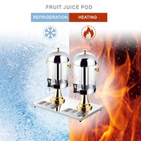 Distributeur de boissons froides YITIAN en acier inoxydable de qualité alimentaire pour hôtels et restaurants, 8, 16, 24 L, à une, deux ou trois têtes