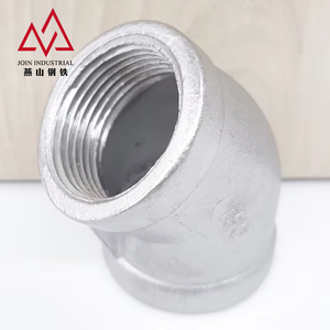 Acero al Carbono/Inoxidable <span class=keywords><strong>de</strong></span> 4/6 Pulgadas, Pulido, Clase 6000, Resistente al Calor 45 °   Codo Roscado Hembra <span class=keywords><strong>para</strong></span> Uso Industrial - Product Image 2