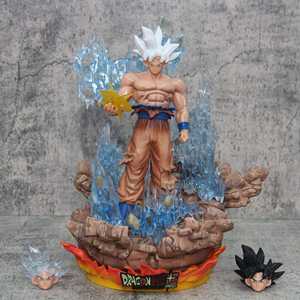 Figura de <span class=keywords><strong>Anime</strong></span> de Goku Super Saiyan de 33 cm con Cabezas Intercambiables, Modelo de Acción de PVC Japonés Coleccionable para Exhibición - Product Image 2