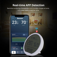 Capteur de température et d'humidité Zigbee pour maison intelligente, thermomètre et hygromètre d'intérieur, contrôle vocal LCD, Tuya Smart Life