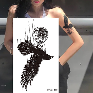 Autocollant de tatouage d'épaule de bras d'impression de transfert d'eau conception temporaire semi-permanente de tatouage de jus d'aigles - Product Image 2