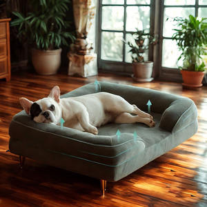 최고 판매자 맞춤형 애완 동물 침대 럭셔리 정형 메모리 폼 방수 개 소파 베드 - Product Image 2