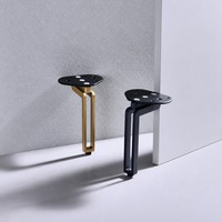 Pieds de canapé de rechange en acier, supports de meubles pour canapé, table, armoire et lit, forme en T, noir industriel