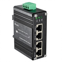 Injecteur PoE industriel Gigabit 2 ports 30W PoE+ IEEE 802.3af/at Plug-and-Play Distance de transmission 100m 12-48V DC