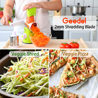 Handmatige roestvrijstalen messen trommelrasp salade roterende groentesnijder fruit- en groentesnijder shredder metaal