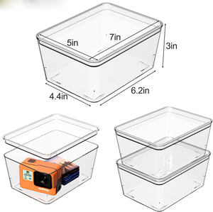 Custom Logo 1108 1800ML air Tight Reusable Stackable <b>Plastic</b> <b>Food</b> Storage <b>Container</b> Set - Product Image 3
