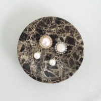 Porte-savon rond en marbre naturel, écologique, pour salle de bain, cuisine, douche