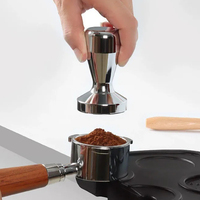 Tasseur à expresso en fer massif chromé, presse à café 51 53 58mm, outil pour porte-filtre, base plate, accessoire professionnel pour barista