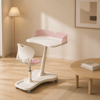 Nouveaux bureaux et chaises pour étudiants, en plastique, mobiles, réglables, ergonomiques, modernes, faciles à assembler, pour la salle à manger, le bureau à domicile, la chambre à coucher